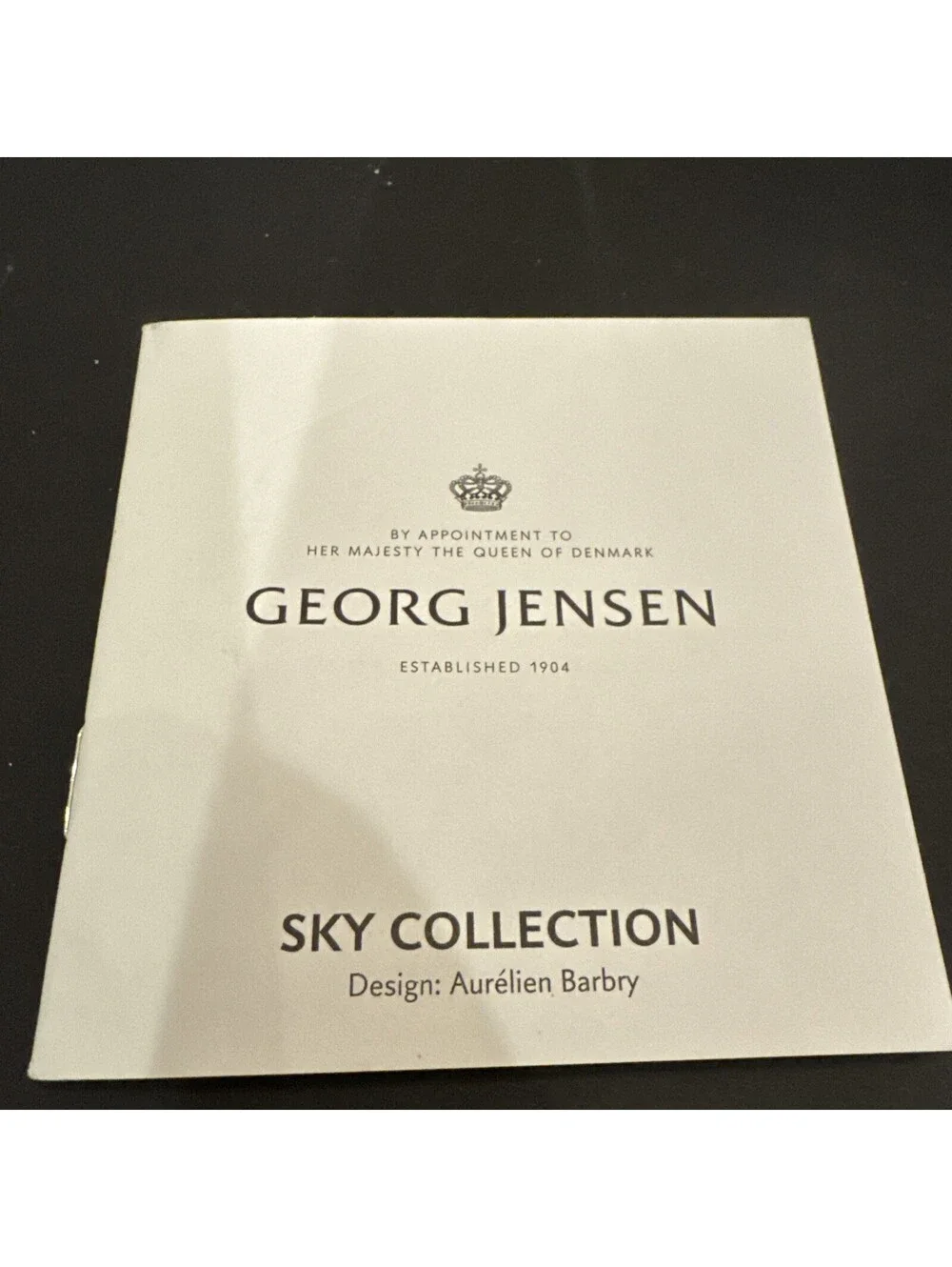 New Georg Jensen The Sky Collection Stainless Steel & Glass Liquor Decanter 10”H